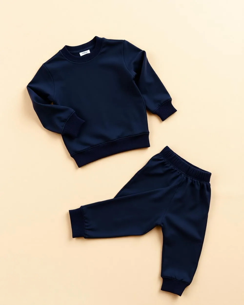 Lacivert sweatshirt ve eşofman altından oluşan erkek çocuk takımı